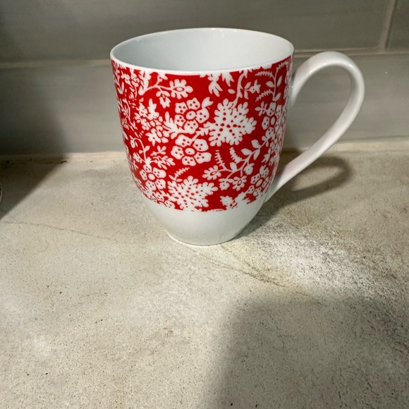 Floral Red and White Mug by Sur La Table - Picture 1 of 5